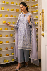 LILAC WHISPER-3 PIECE EMBROIDERED LAWN SUIT