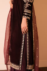 GARNET GRACE-3 PC (SHIRT,TROUSER & DUPATTA)