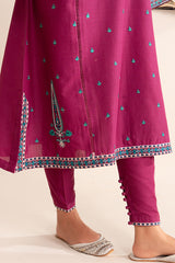 PLUM REGALIA-2 PIECE EMBROIDERED LAWN SUIT