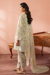 AQUA PLUSH-3 PIECE PRINTED SUIT