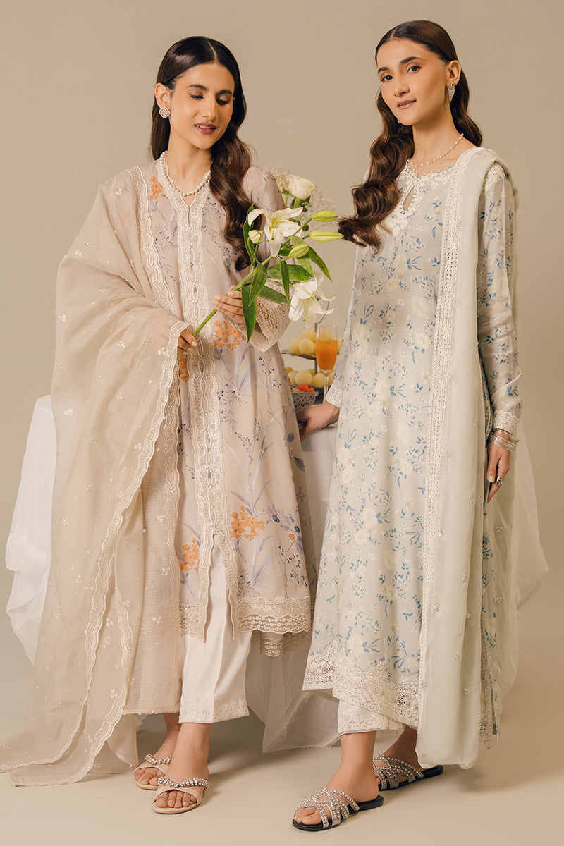 PEARL BLUE-2 PC (SHIRT & DUPATTA)