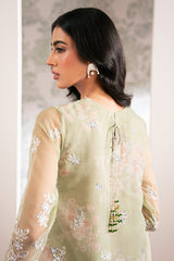 TENDER BREEZE-4 PC EMBROIDERED ORGANZA SUIT