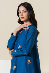 INDIGO ZEAL EMBROIDERED SHIRT