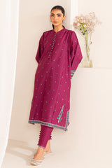 PLUM REGALIA-2 PIECE EMBROIDERED LAWN SUIT