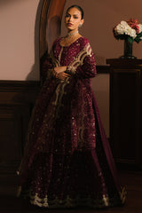 RADIANT ORCHID-3PC SILK EMBROIDERED SUIT