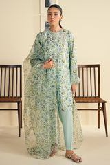 DUSTY AQUA-2 PC (SHIRT & DUPATTA)