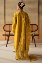 CEYLON YELLOW-3 PIECE EMBROIDERED LAWN SUIT