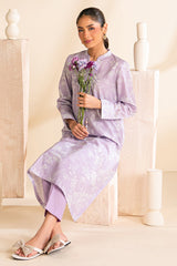 MAUVE DREAM-3 PC PRINTED LAWN SUIT