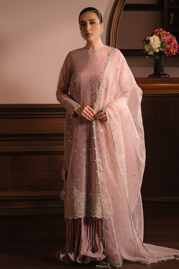 ROSY WHISPER-4PC NET EMBROIDERED SUIT