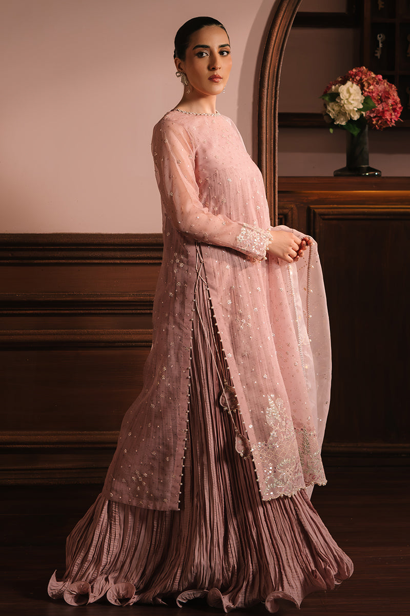 ROSY WHISPER-4PC NET EMBROIDERED SUIT