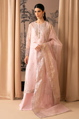 PINK BLISS-4 PIECE EMBROIDERED ORGANZA SUIT
