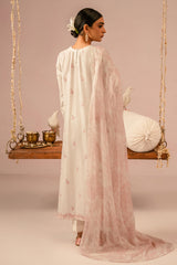 IVORY CREAM-3 PIECE EMBROIDERED LAWN SUIT