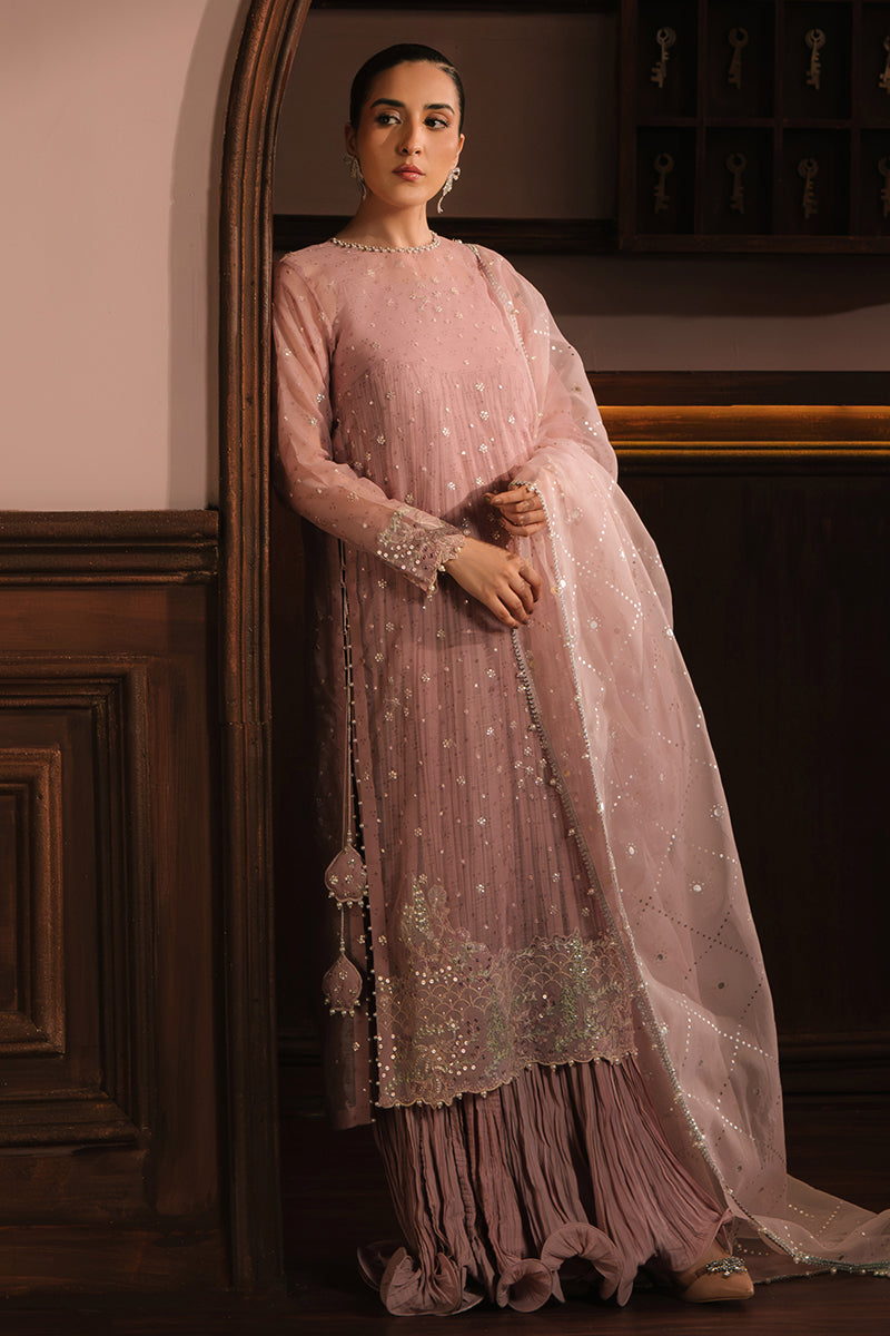 ROSY WHISPER-4PC NET EMBROIDERED SUIT