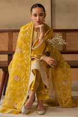 CEYLON YELLOW-3 PIECE EMBROIDERED LAWN SUIT