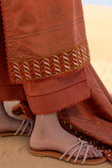 RUSSET DUSK-3 PIECE COTTON JACQUARD SUIT