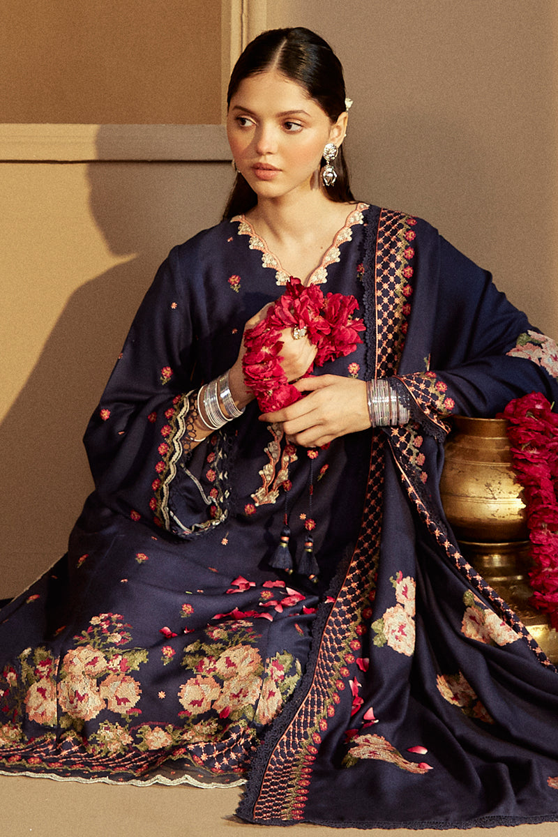 SAPPHIRE BLISS-3 PC MARINA EMBROIDERED SUIT