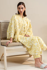 OCHRE CHARM-2 PC PRINTED KHADDAR SUIT