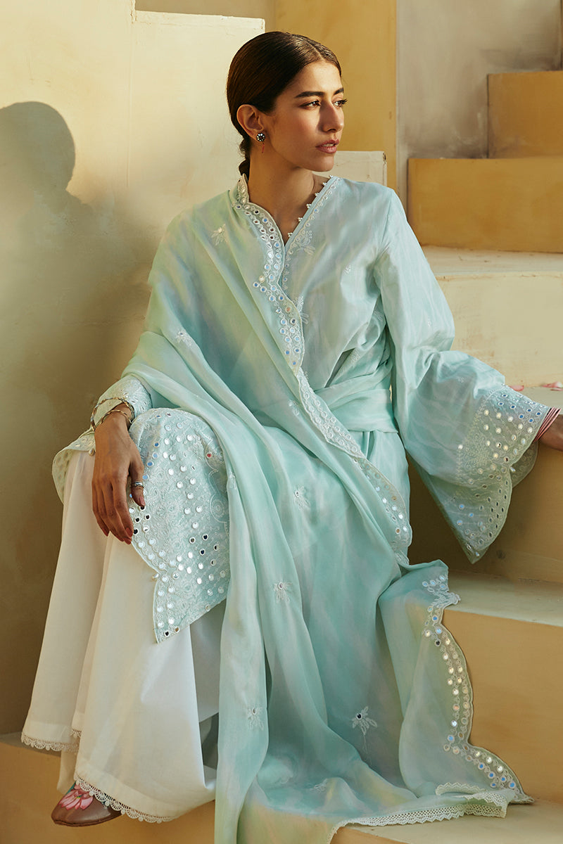 WHISPER MINT-3 PIECE LAWN EMBROIDERED SUIT