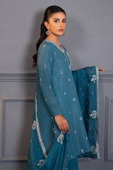 CRYSTAL TEAL-2 PC (SHIRT & DUPATTA)