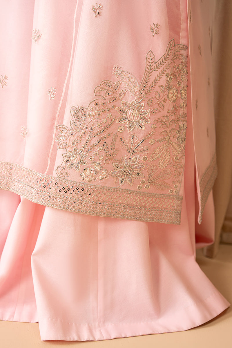 PINK BLISS-4 PIECE EMBROIDERED ORGANZA SUIT