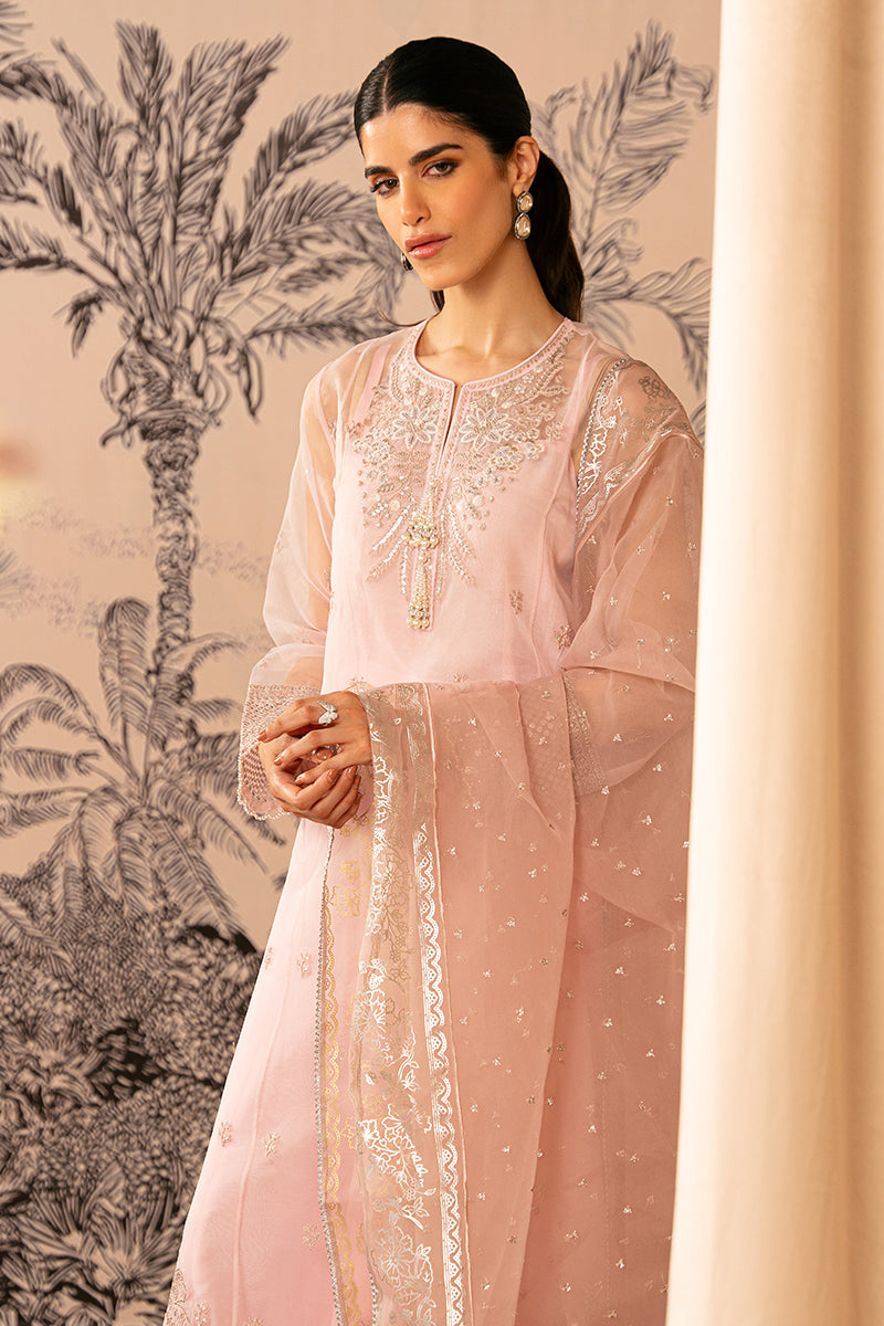 PINK BLISS-4 PIECE EMBROIDERED ORGANZA SUIT