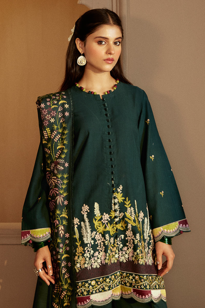 EMERALD FOREST-3 PC KHADDAR EMBROIDERED SUIT