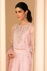 PINK BLISS-4 PIECE EMBROIDERED ORGANZA SUIT