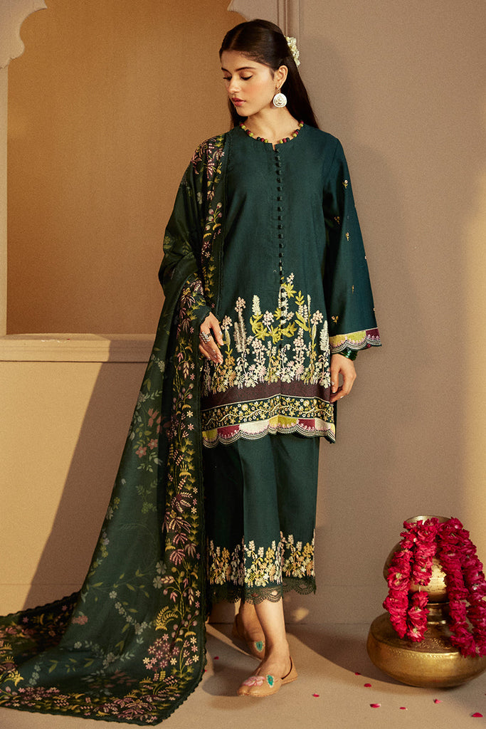 EMERALD FOREST-3 PC KHADDAR EMBROIDERED SUIT