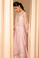 PINK BLISS-4 PIECE EMBROIDERED ORGANZA SUIT