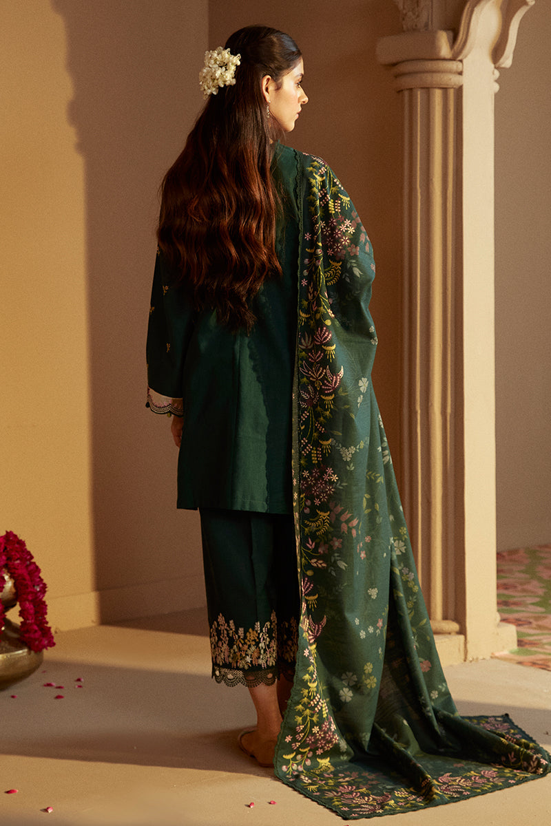 EMERALD FOREST-3 PC KHADDAR EMBROIDERED SUIT