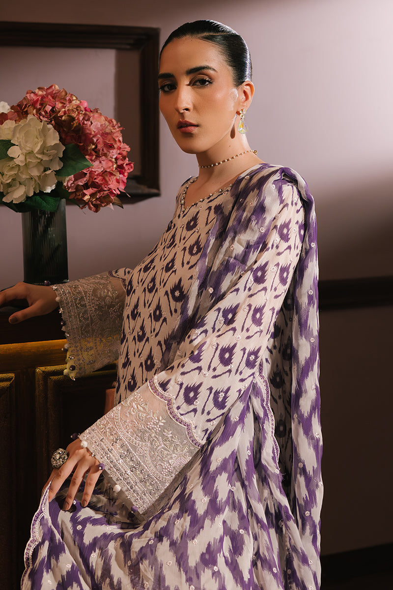 LEVENDER LUXE-3PC SILK EMBROIDERED SUIT