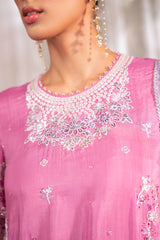 FLORAL BLUSH-3 PC EMBROIDERED SILK SUIT