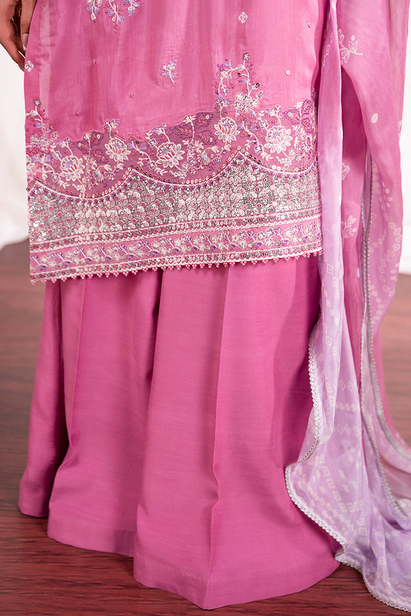 FLORAL BLUSH-3 PC EMBROIDERED SILK SUIT