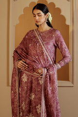 MAUVE DREAM-3 PC MARINA EMBROIDERED SUIT