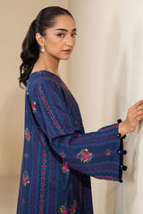 MYSTIC BLUE-2 PC PRINTED LINEN SUIT