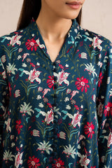 CHERRY SKY PRINTED LINEN SHIRT