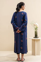 MYSTIC BLUE-2 PC PRINTED LINEN SUIT