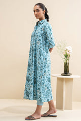 CADET NOIR-2 PC PRINTED LINEN SUIT