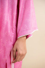 MISTY PINK-2 PC PRINTED LINEN SUIT