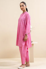 MISTY PINK-2 PC PRINTED LINEN SUIT