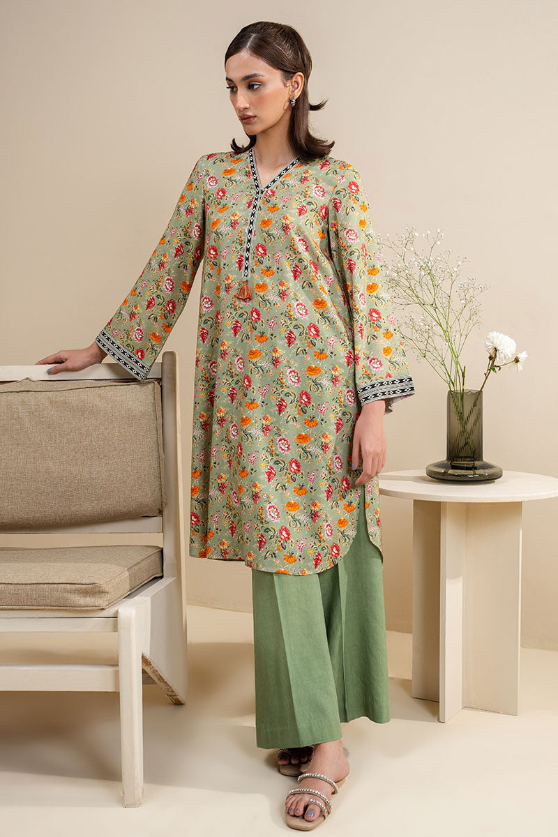 MUTED ROSE-2 PC PRINTED LINEN SUIT