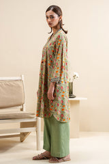 MUTED ROSE-2 PC PRINTED LINEN SUIT