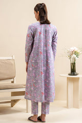 MAUVE HAZE-2 PC PRINTED KHADDAR SUIT