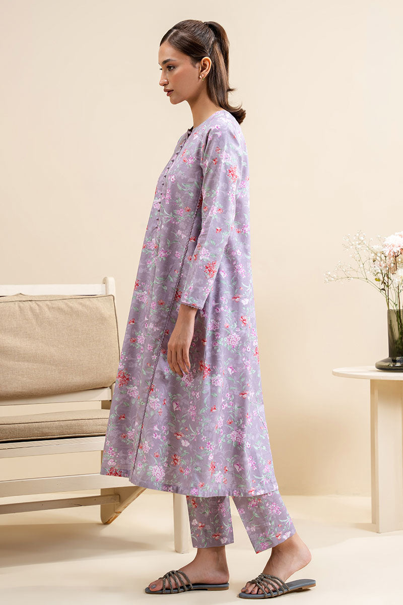 MAUVE HAZE-2 PC PRINTED KHADDAR SUIT