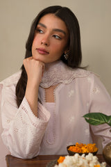 PALE LILAC-3 PC CHIKANKARI SUIT