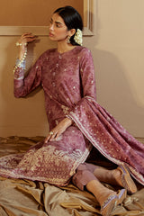 MAUVE DREAM-3 PC MARINA EMBROIDERED SUIT