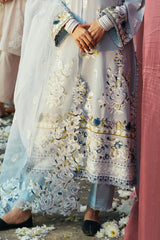CERULEAN ORNATE STITCH 3PC: LAWN EMBROIDERED  SUIT