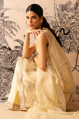 OPAL GLOW-4 PIECE EMBROIDERED ORGANZA SUIT