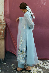 CERULEAN ORNATE STITCH 3PC: LAWN EMBROIDERED  SUIT