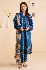 FROSTY SPRING-3 PIECE PRINTED LAWN SUIT